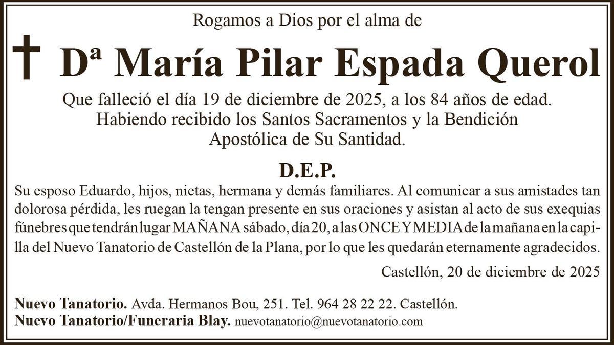 Dª María Pilar Espada Querol