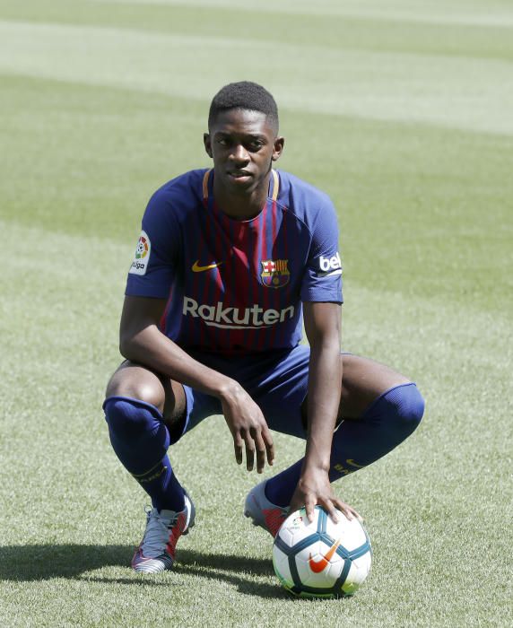 Presentació de Dembelé al Camp Nou