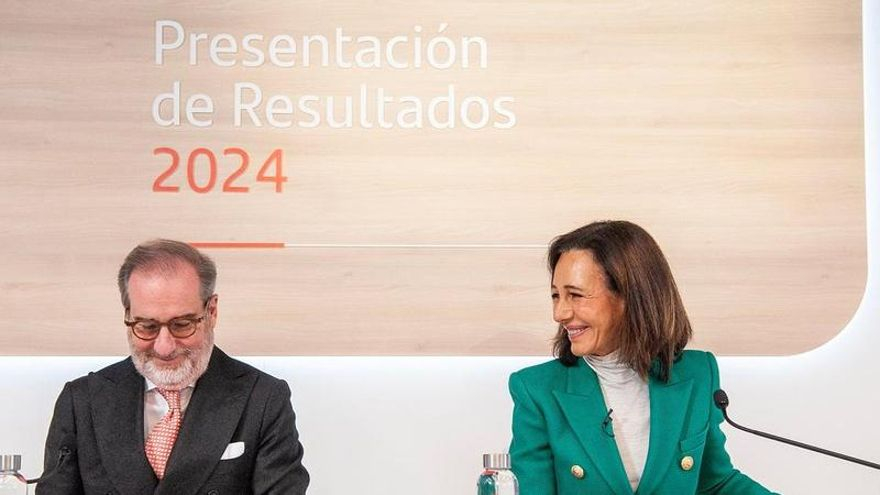 Héctir Grisi, consejero delegado de Banco Santander, junto a Ana Botín, presidenta ejecutiva de la entidad