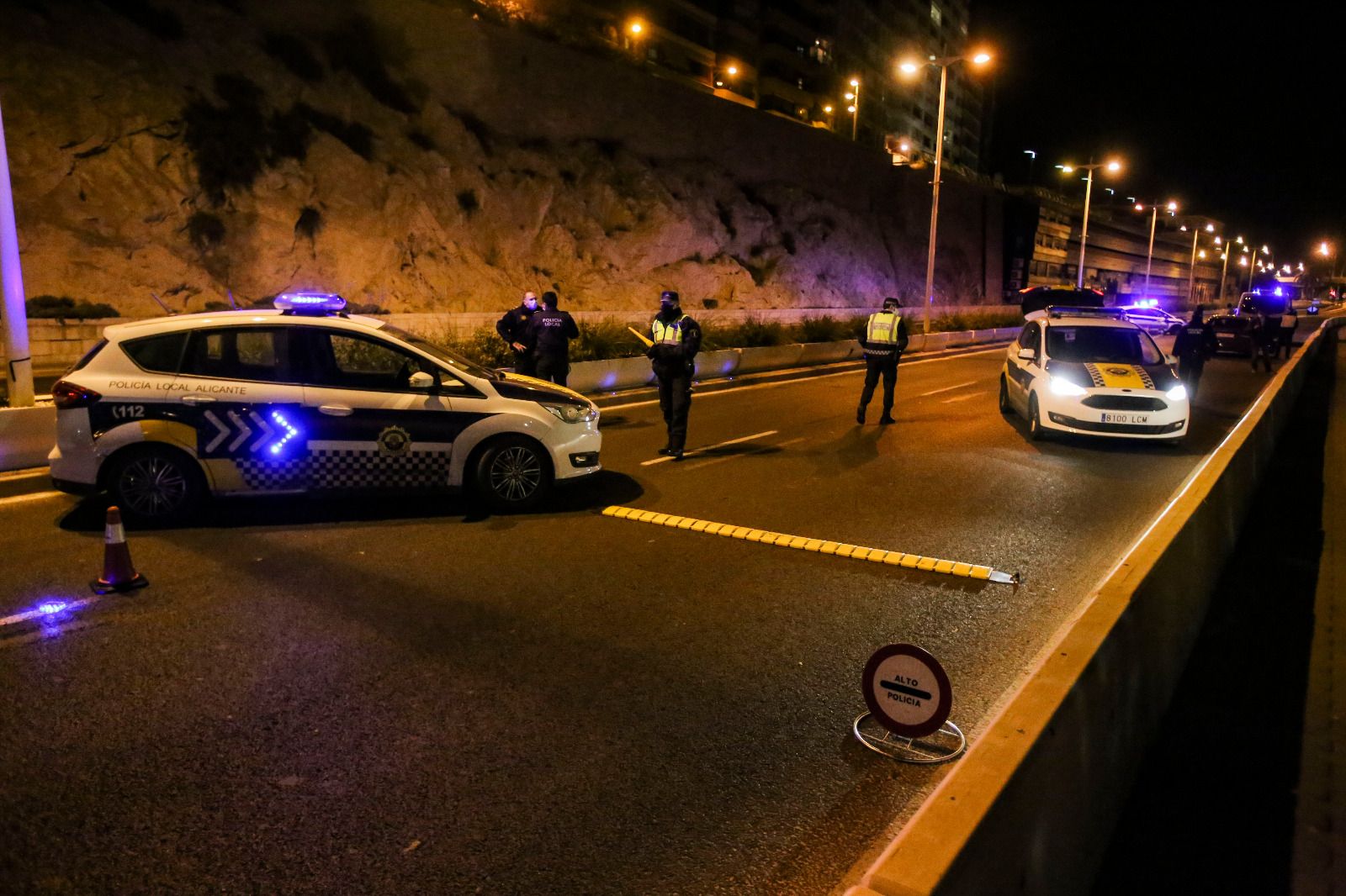 Alicante, vacía durante la Nochevieja del año Covid