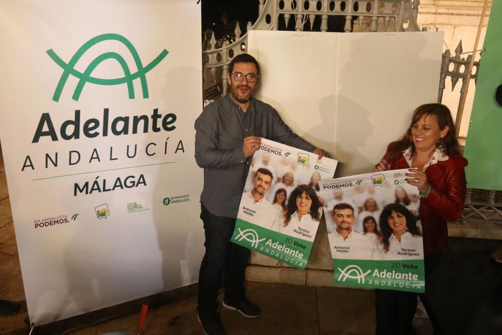Adelante Andalucía comienza la campaña electoral en la Plaza de la Merced