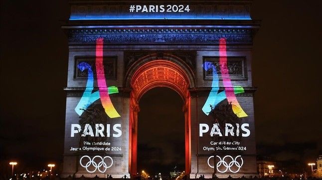 Momento en el cual se mostró el nuevo logo de la candidatura París 2024