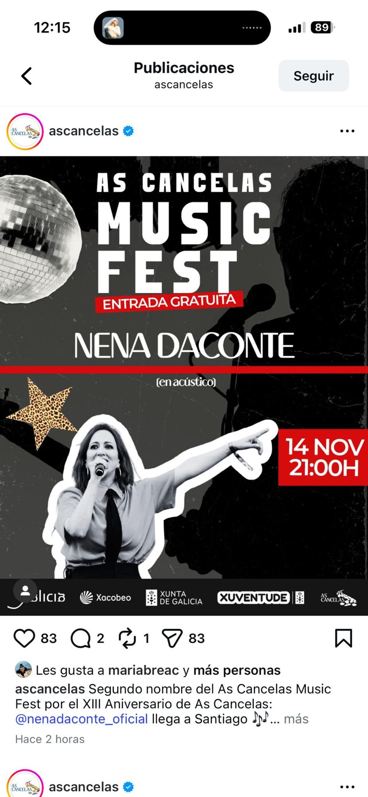 As Cancelas revela su segundo artista confirmado para su festival de música gratuito