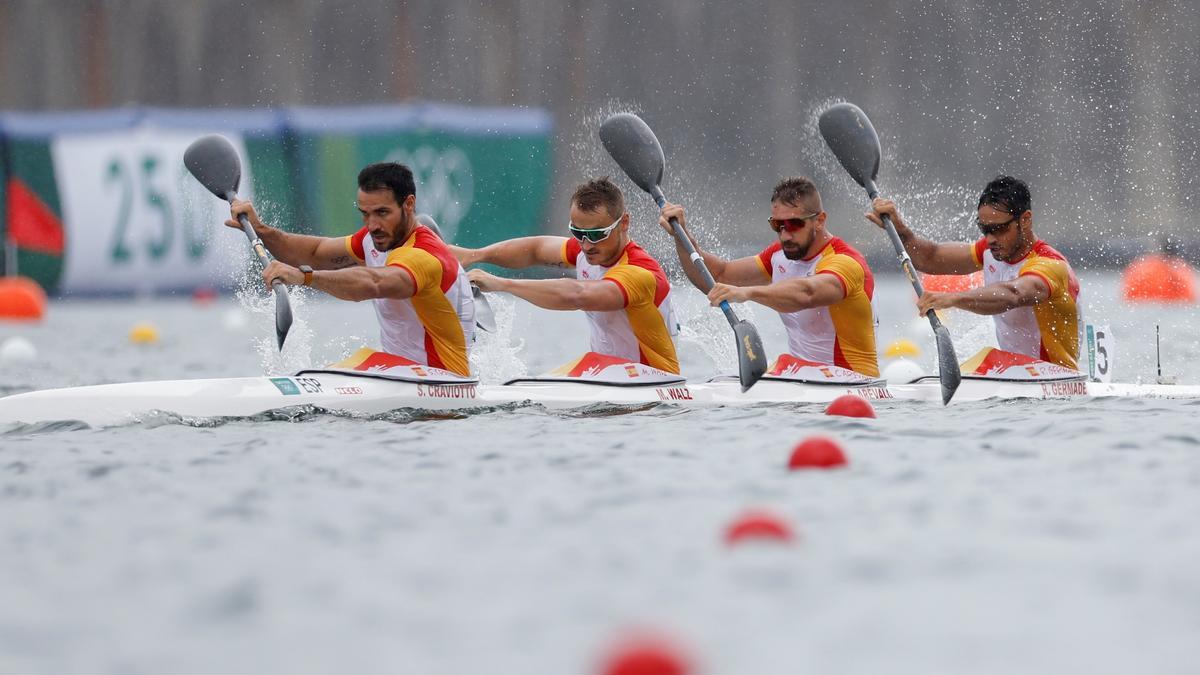 El mallorquín Marcus Cooper, plata con el equipo de en K4 500