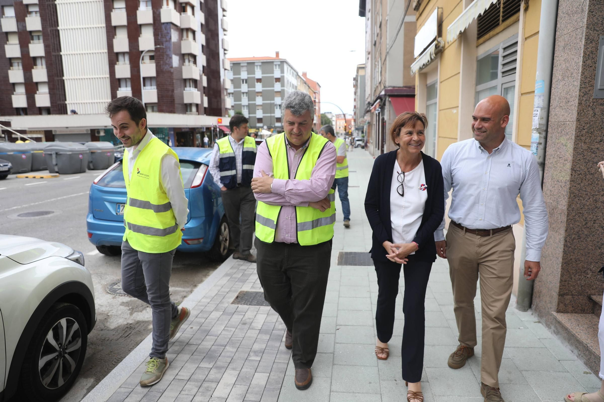 Así fue la visita de la Alcaldesa de Gijón a las obras de la EMA en Pumarín (en imágenes)