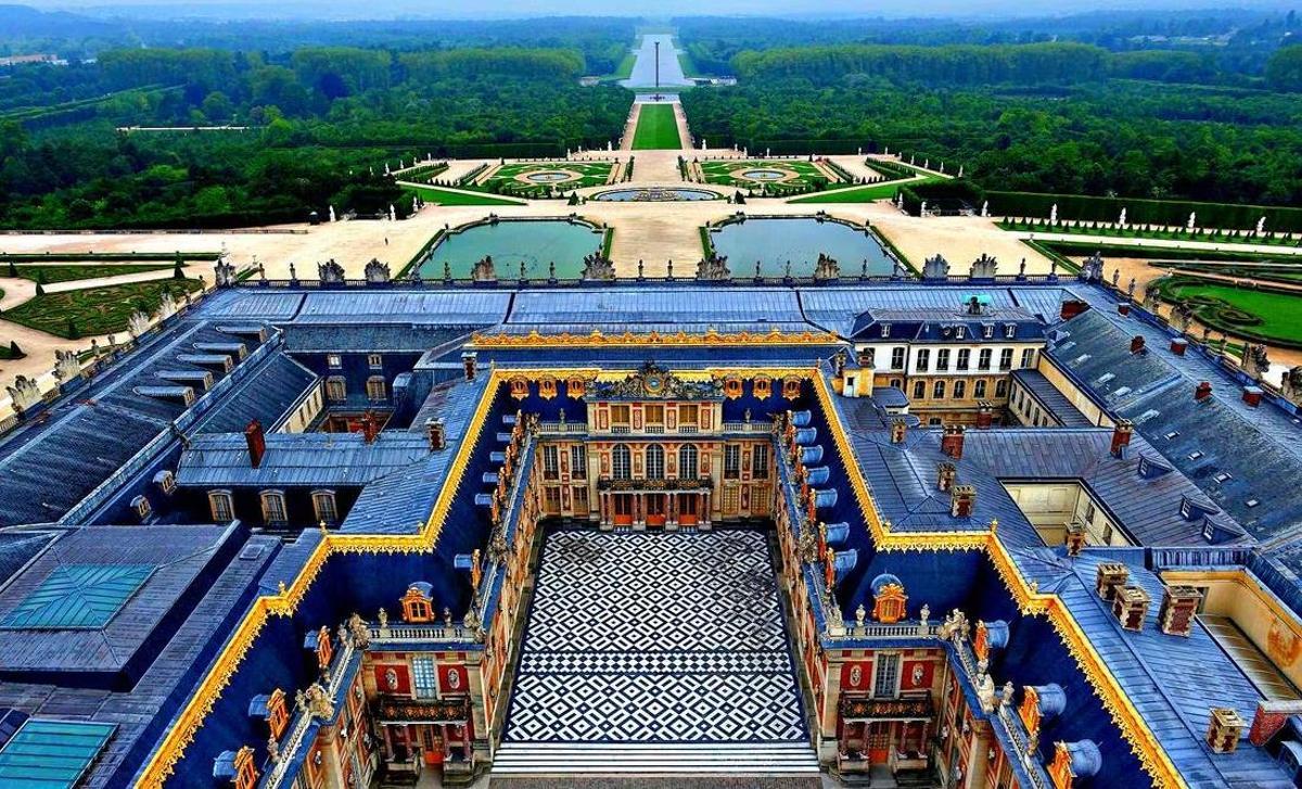 Imagen del Palacio de Versalles y sus jardines.