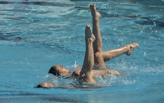 LAS PALMAS DE GRAN CANARIA A 28/05/2017. Natación sincronizada / Final de dúo libre y de dúo mixto de la competición internacional en la piscina  Metropole. FOTO: J.PÉREZ CURBELO