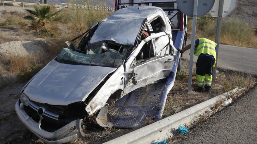 Así quedó el coche siniestrado.