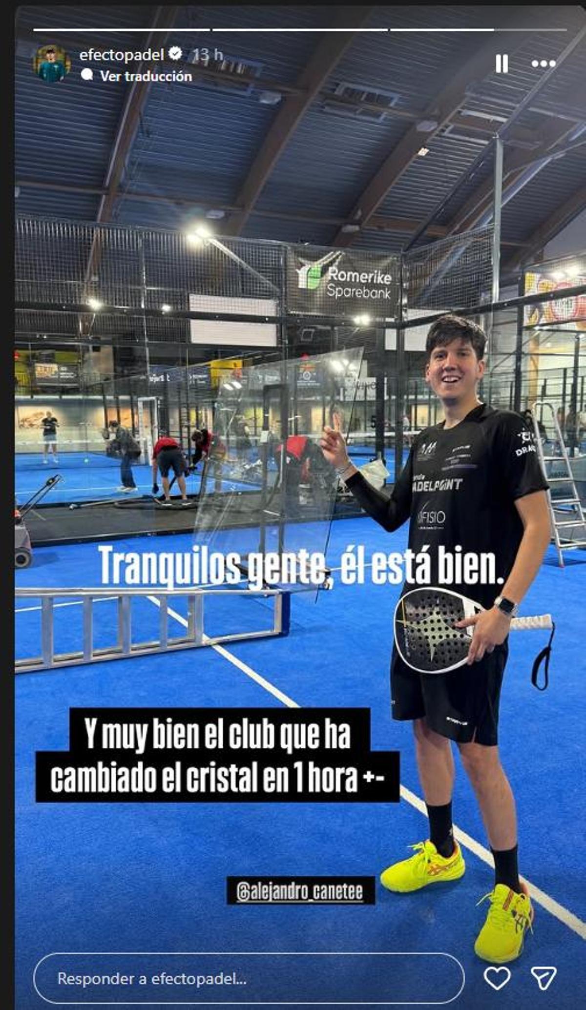 Crespo tranquilizó a todos y expresó su agradecimiento al club