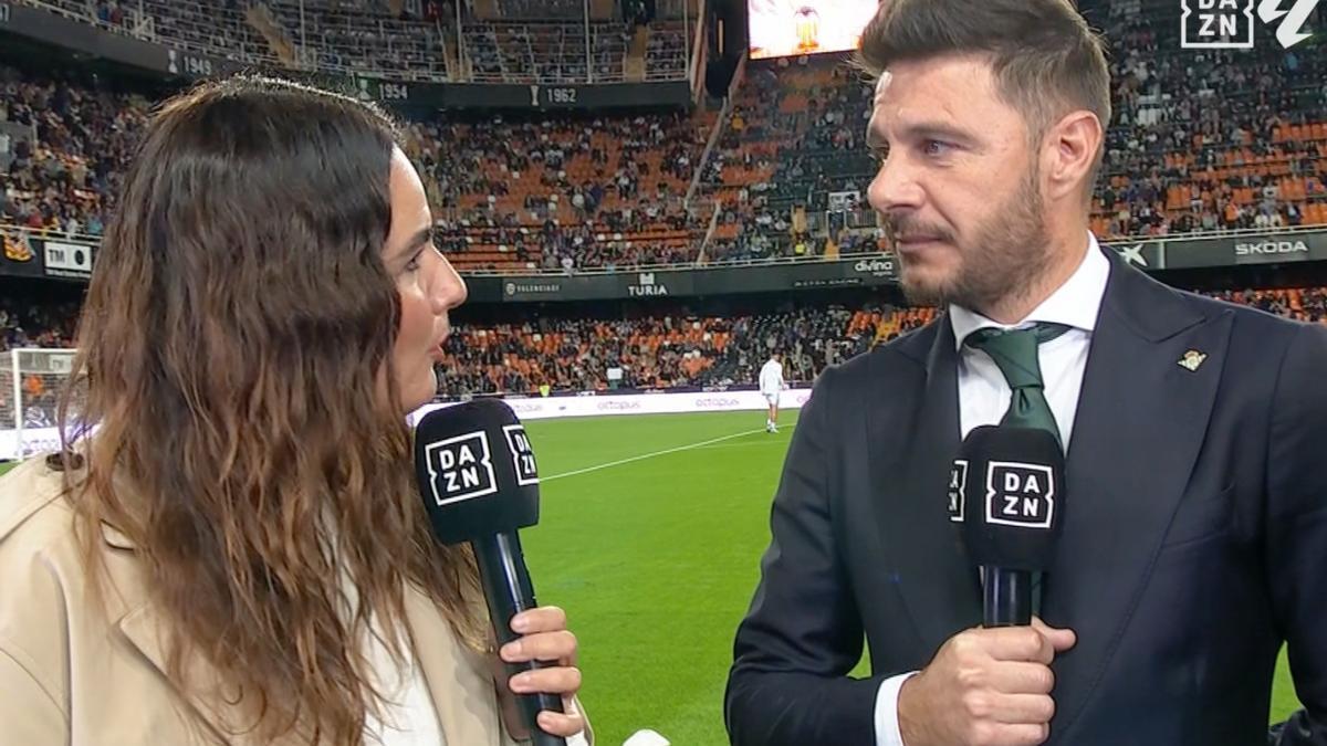 Joaquín durante la previa en Dazn