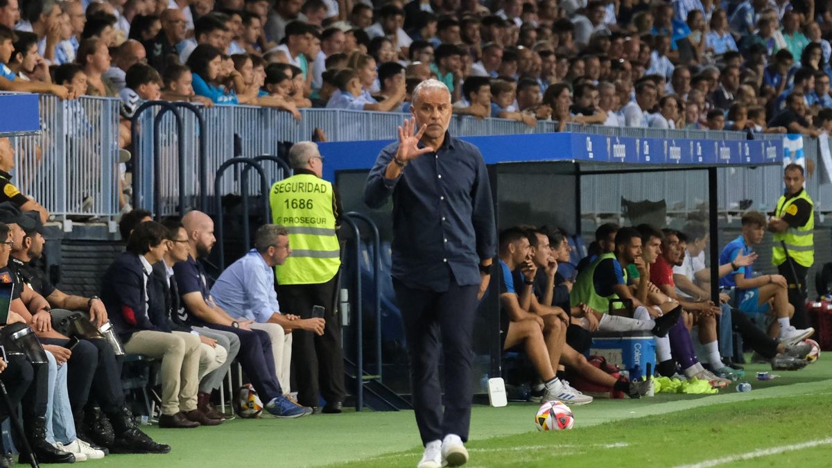 Sergio Pellicer, en La Rosaleda ante el San Fernando.