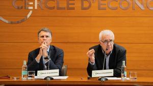 Jaume Guardiola y Miquel Nadal, en la presentación de la 39a Reunión Anual del Cercle dEconomia