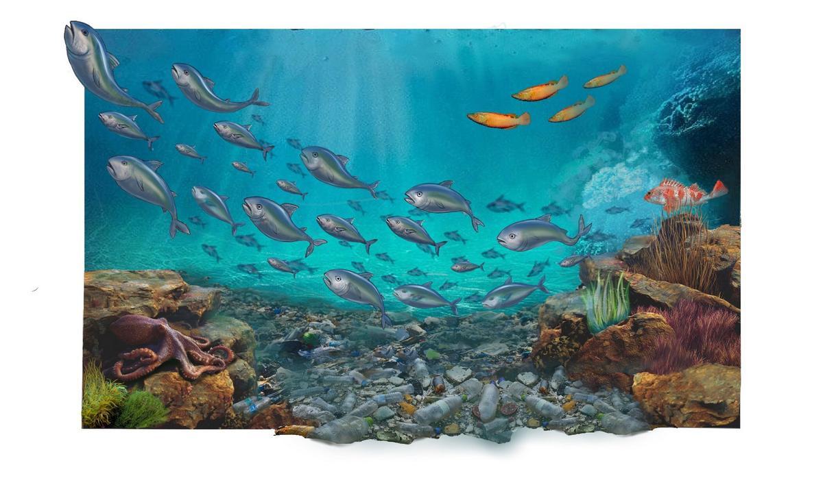 Diseño de la obra de Gustavo Félix Suasnabar y Cristina Del Carmen Pino Cabezas (CG Reciclado Artístico).