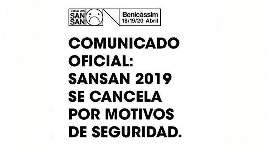 SanSan 2019 se cancela por motivos de seguridad