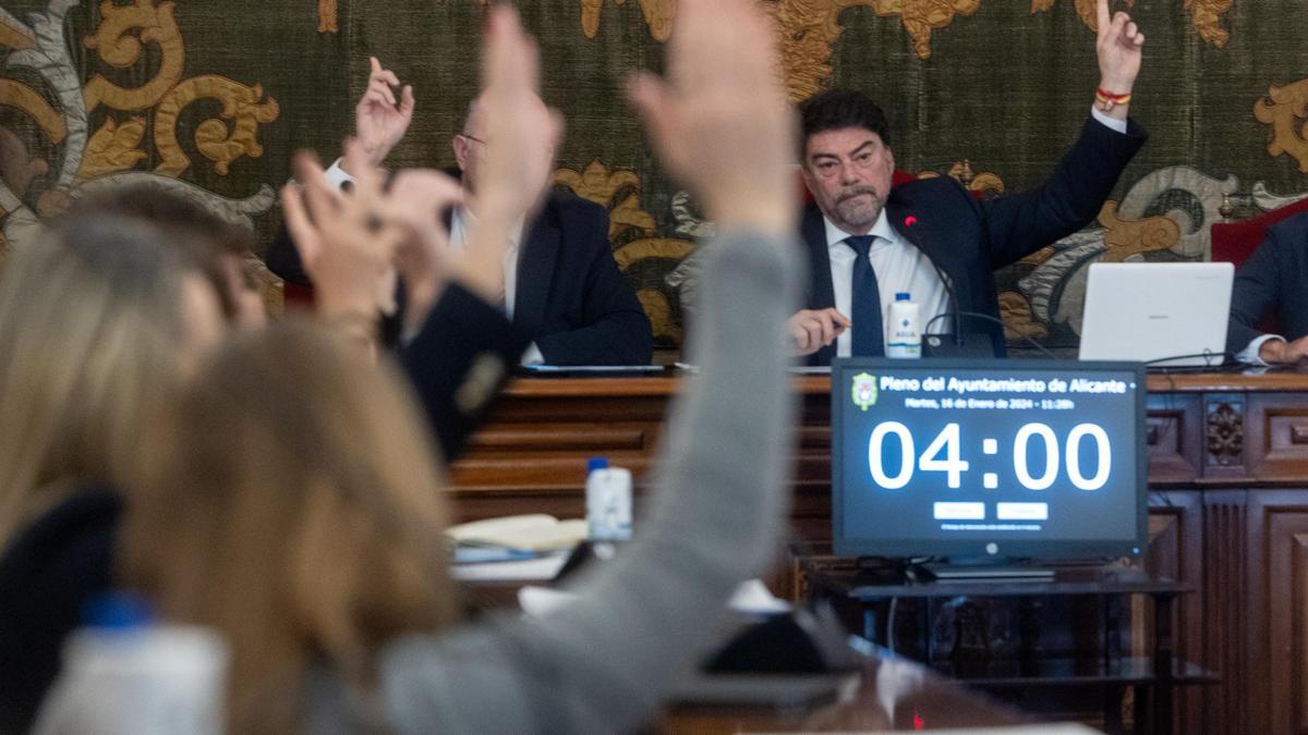 Barcala aprueba los presupuestos de Alicante a cambio de una veintena de cesiones a Vox tras estar un año prorrogados