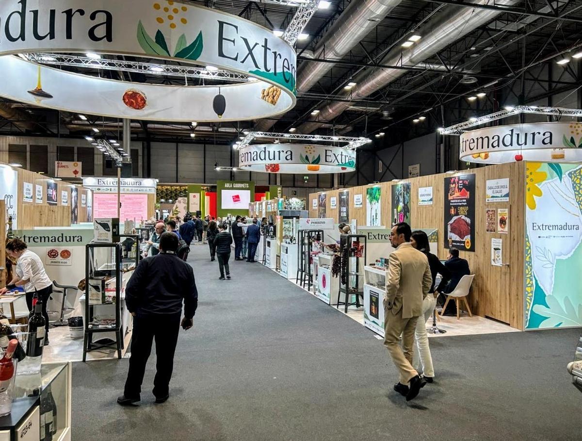 Stand de Extremadura en una pasada edición de Salón Gourmets.