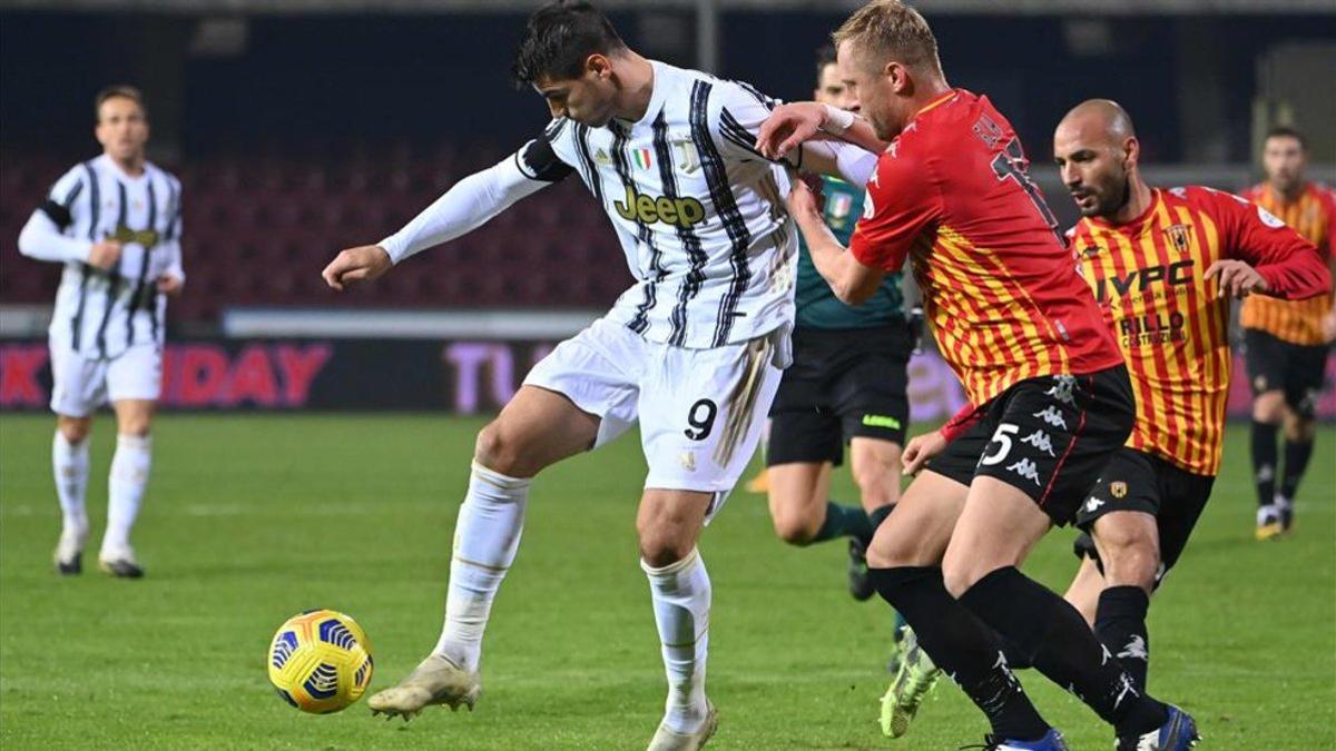 El gol de Morata ante el Benevento no sirvió para lograr la victoria (1-1)