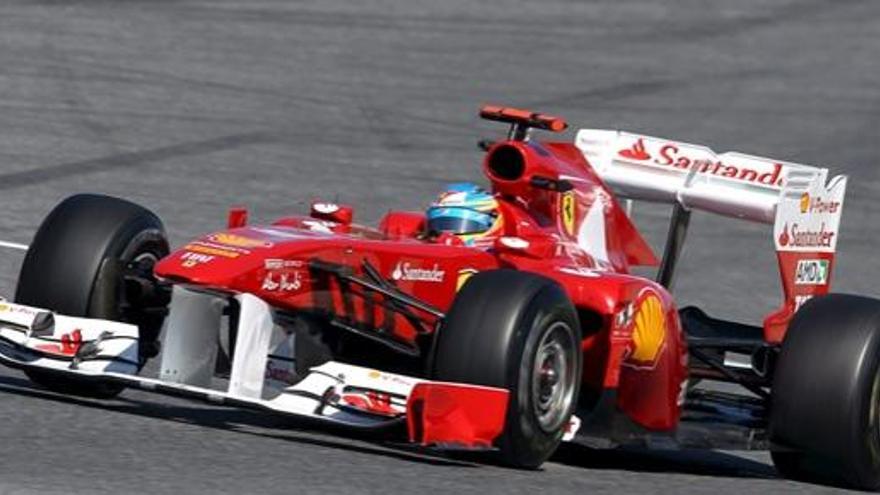 Alonso, durante la sesión del viernes.