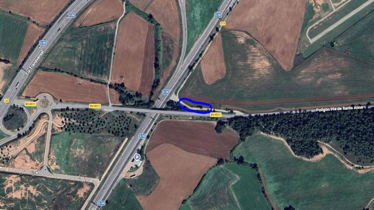 Els cotxes estacionats es trobaven a l'àrea encerclada