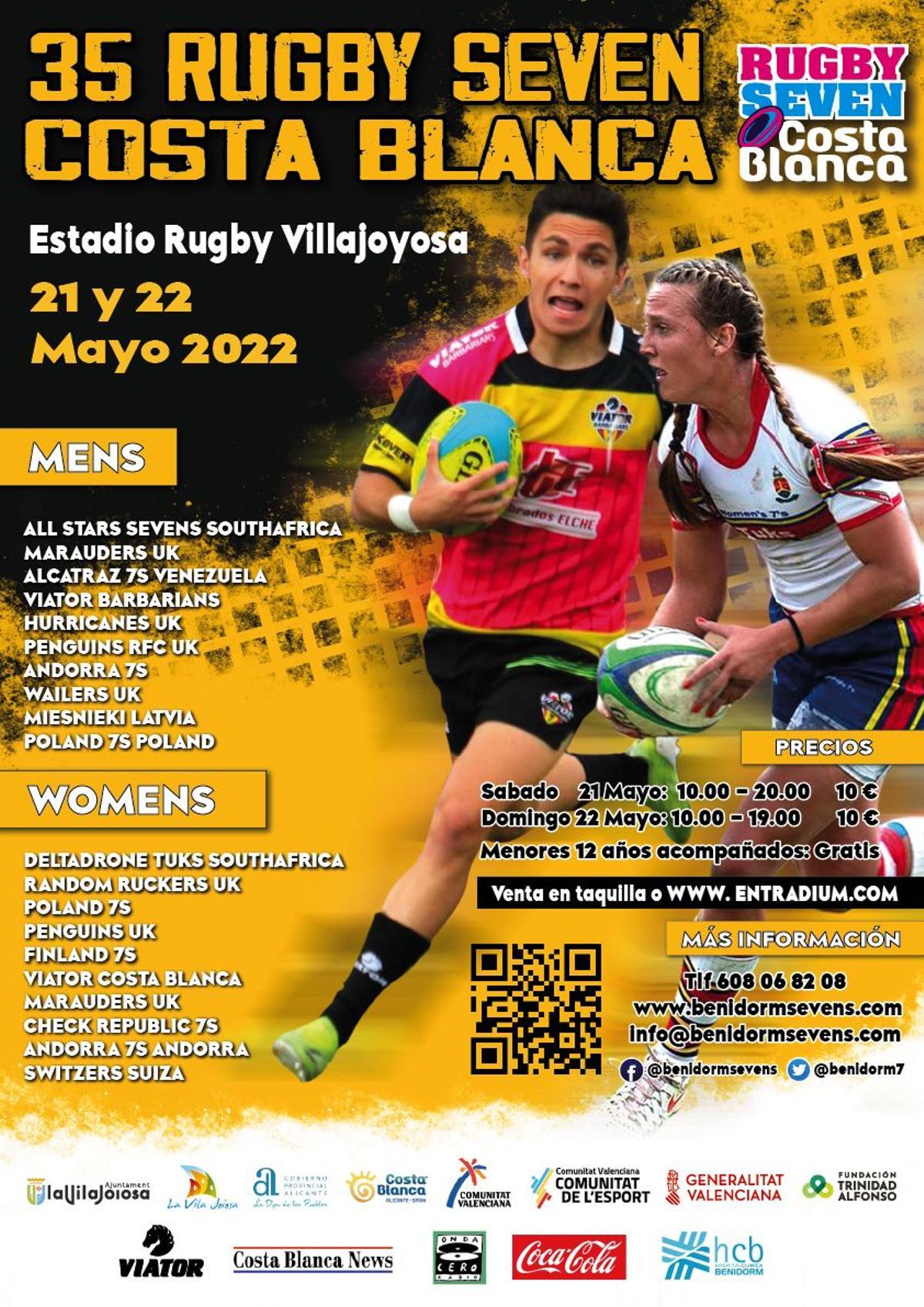 El Costa Blanca Rugby Seven's vuelve por todo lo alto a tierras alicantinas del 20 al 22 de mayo.