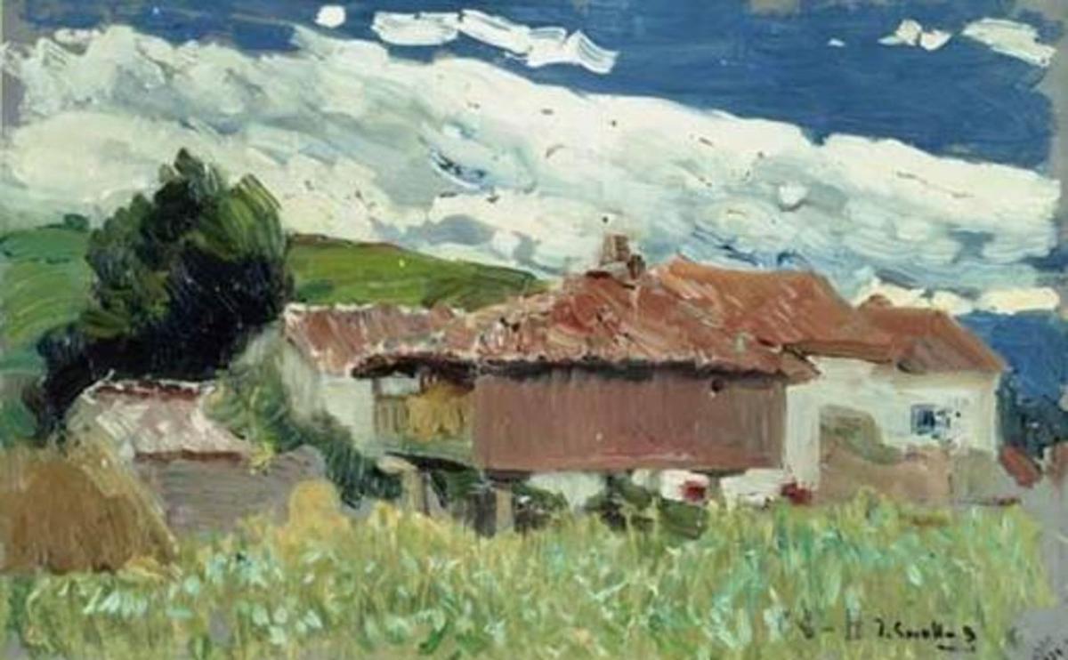 La pequeña obra de Sorolla “Caserío de Asturias”.