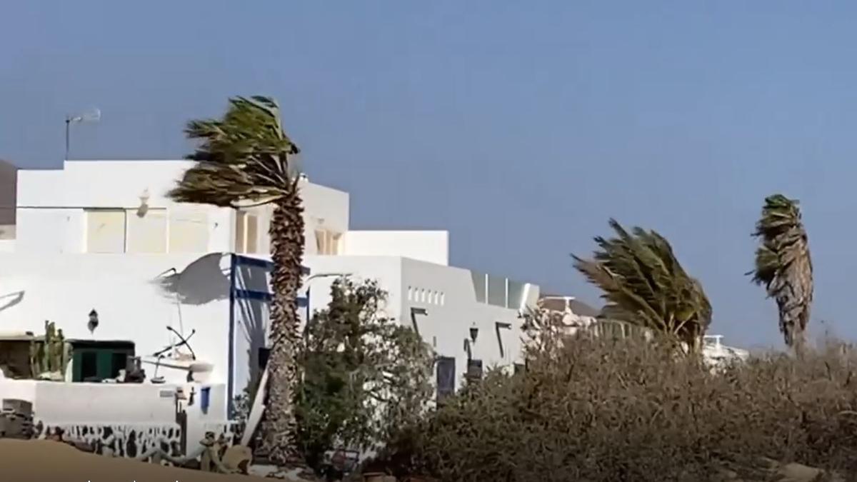 Viento en Caleta de Sebo 16 de enero de 2022.