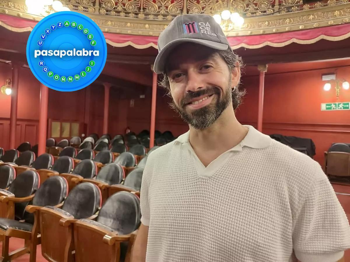 El actor cacereño Alberto Amarilla envía un saludo al pueblo de La Cumbre en 'Pasapalabra'.