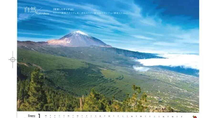 Una imagen del Teide abre el calendario de Turespaña para Japón