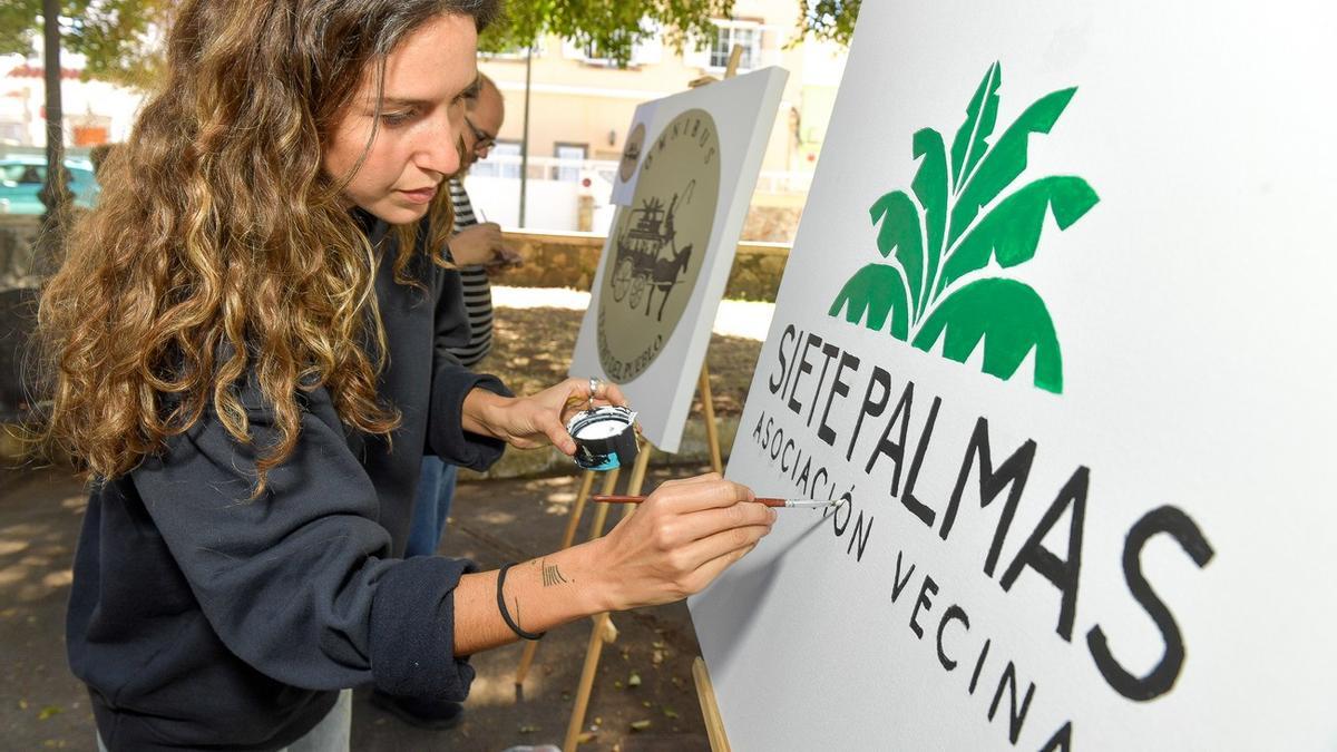 Presentación logos de asociaciones vecinales de Ciudad Alta en Las Palmas de Gran Canaria