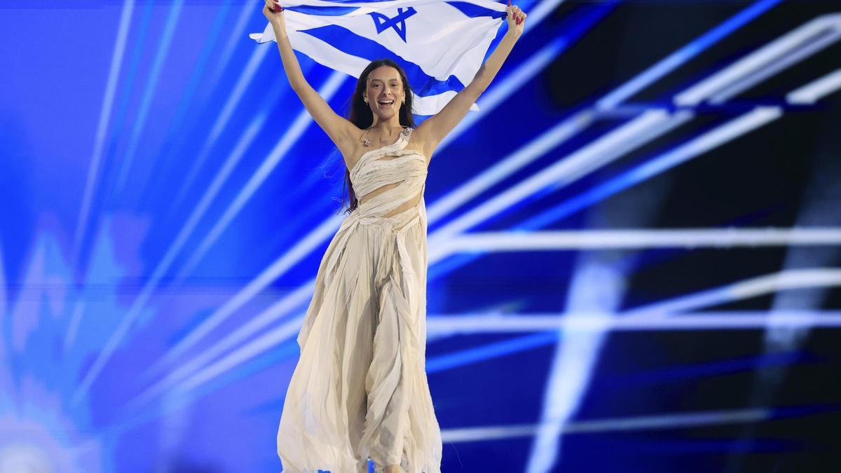 Eden Golan, durante un ensayo en Eurovisión.