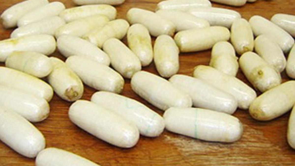 Imagen de archivo con cápsulas con cocaína