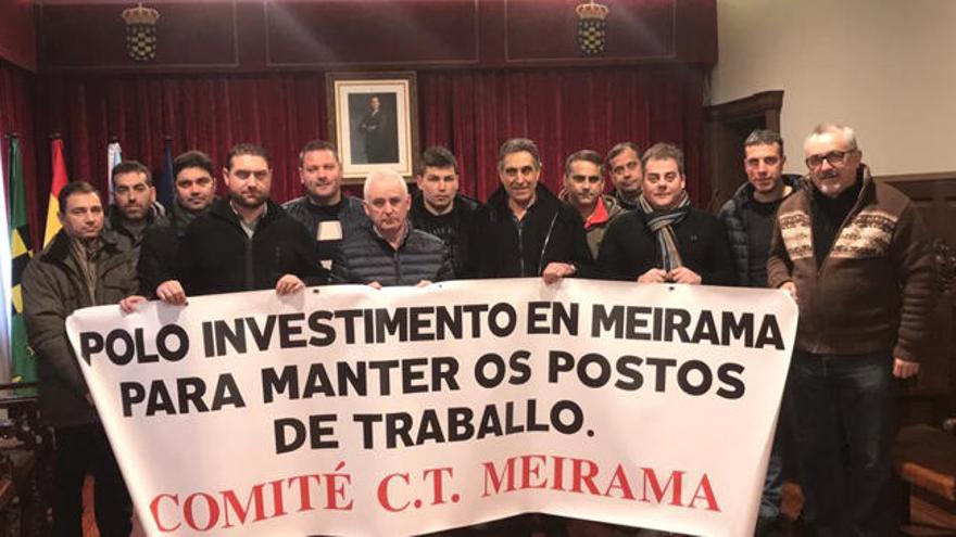 Encierro del comité de Meirama en Ordes