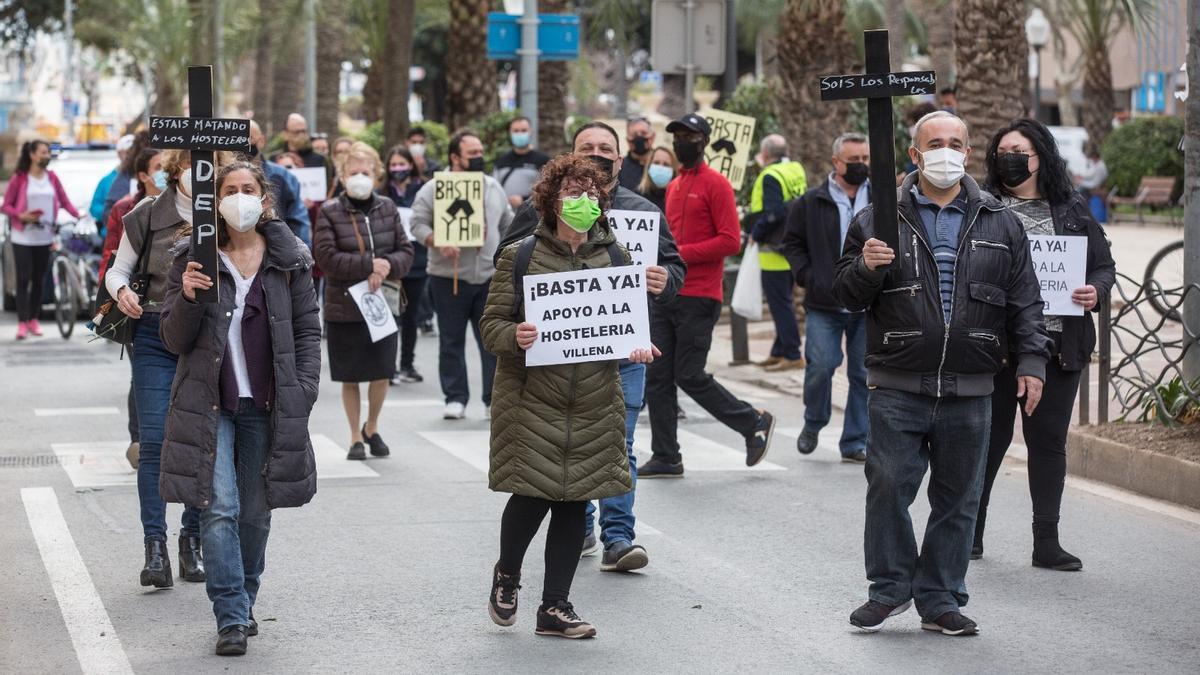 Protesta de los hosteleros en Alicante