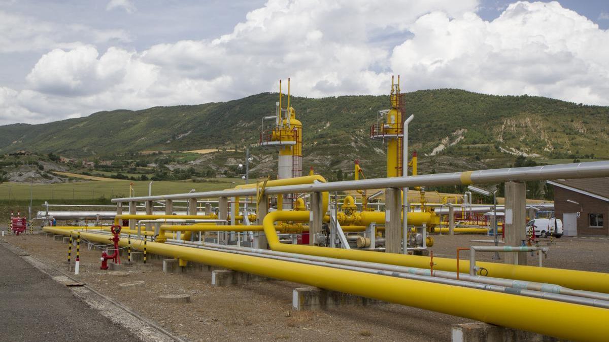 Almacén de gas de Serrablo, en Huesca.