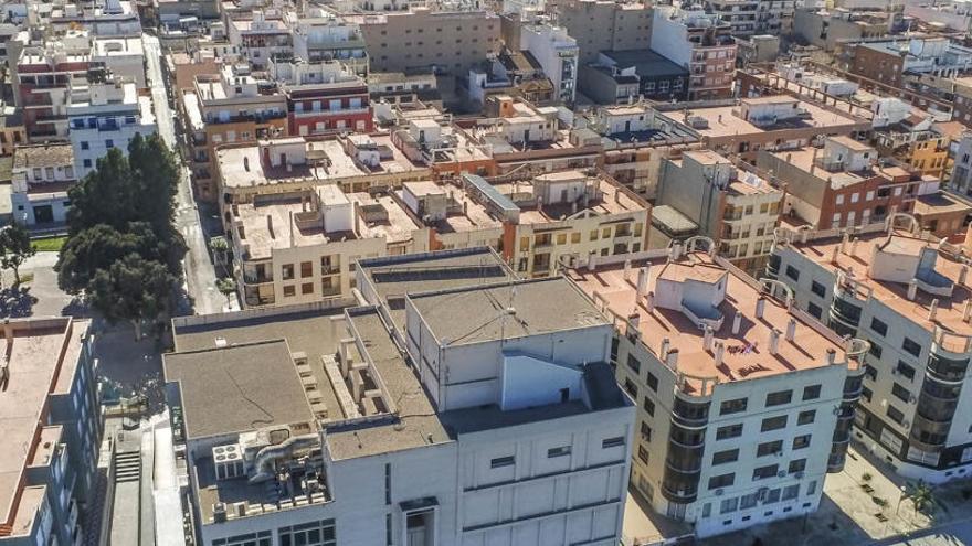 Vista aérea del casco urbano de Bigastro