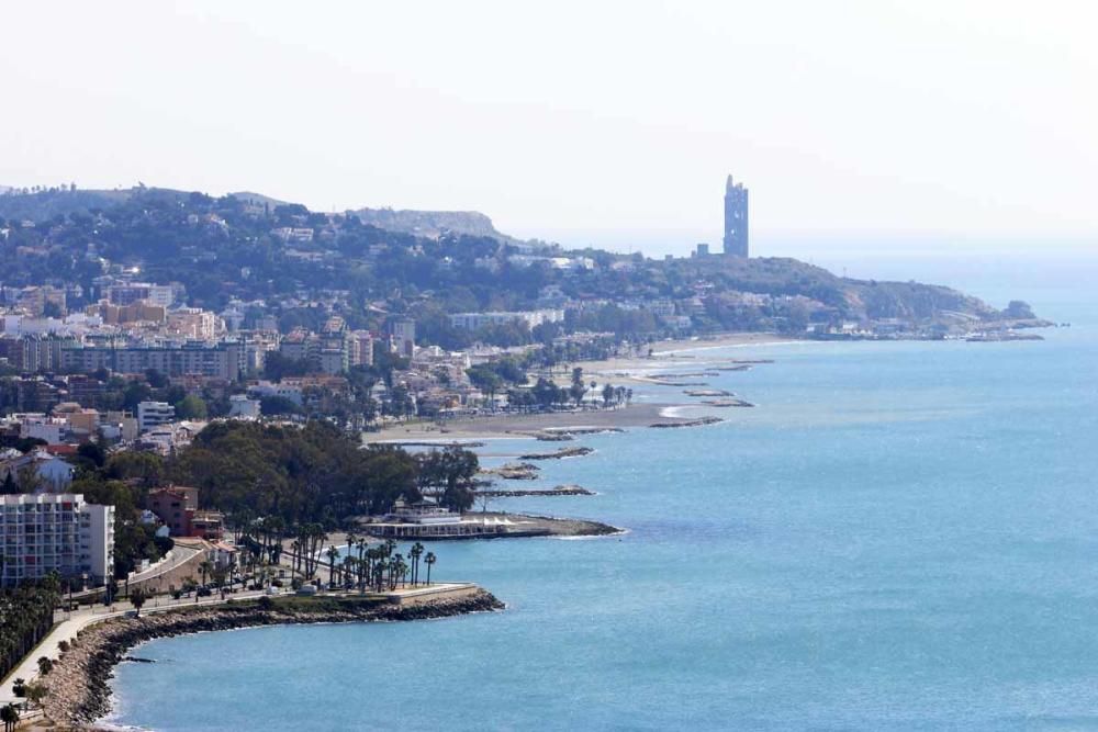 La Málaga desierta desde las alturas