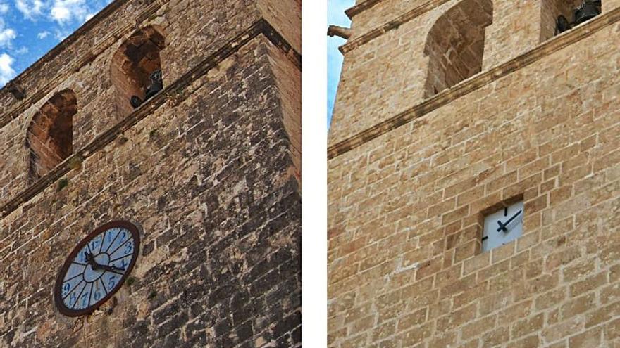 El antiguo reloj de esfera y el nuevo cuadrado y minimalista. | LEVANTE-EMV