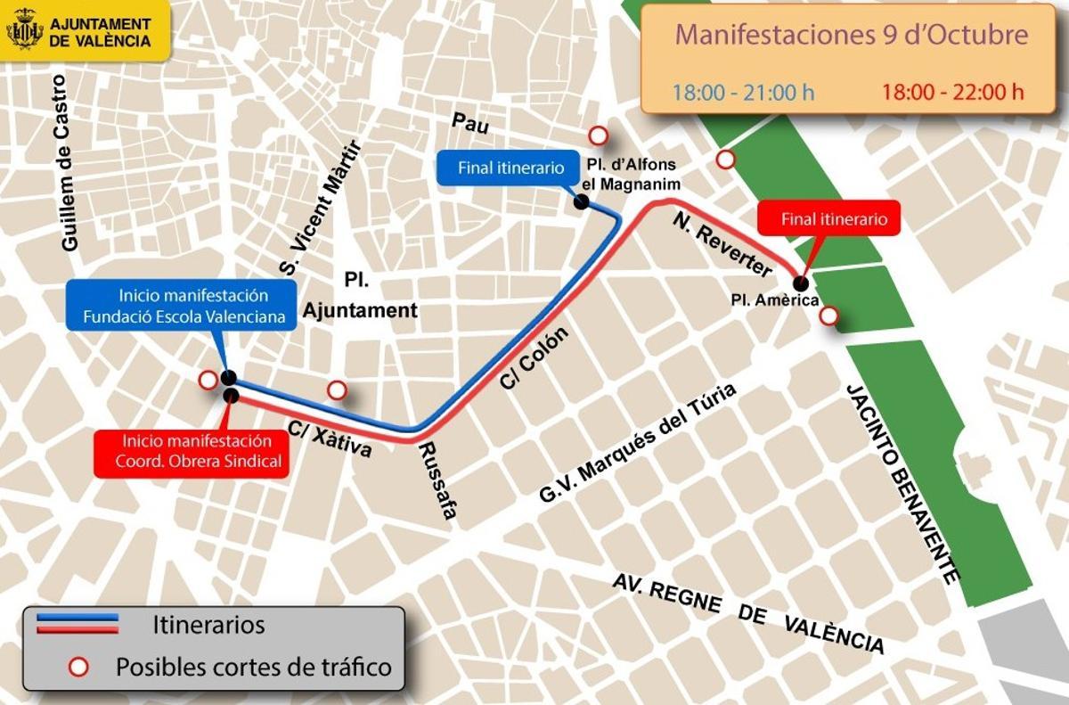 Manifestación 9 d'Octubre.