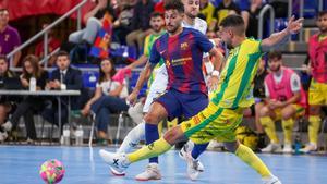 Adolfo, en la victoria azulgrana ante el Jaén en la primera vuelta