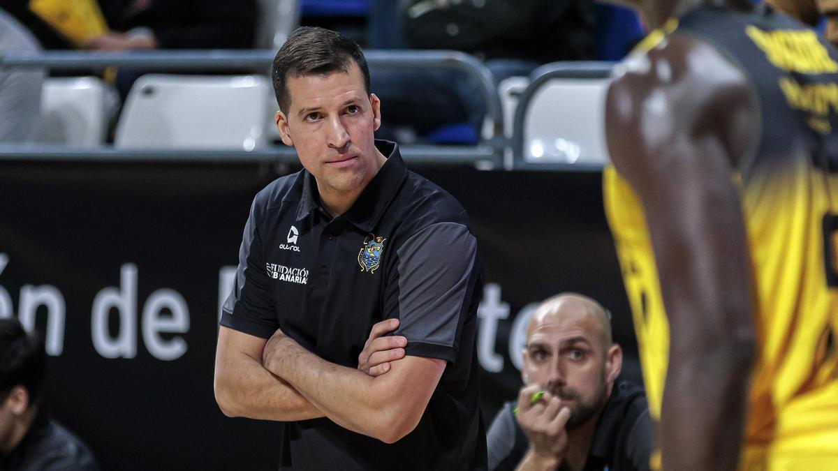 Ronald Cómez, durante un partido de la pasada campaña con el Fundación CB Canarias.