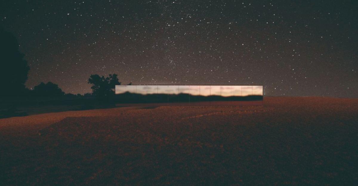 Recreación del aspecto que tendrá el observatorio de Adamuz visto de noche.