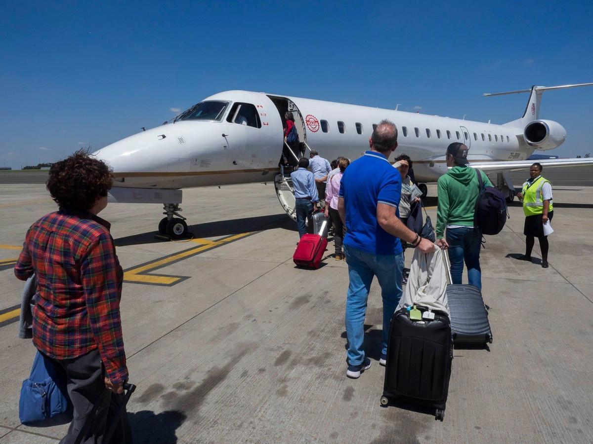 Vuelo chárter entre Johannesburgo  y el Parque Kruger