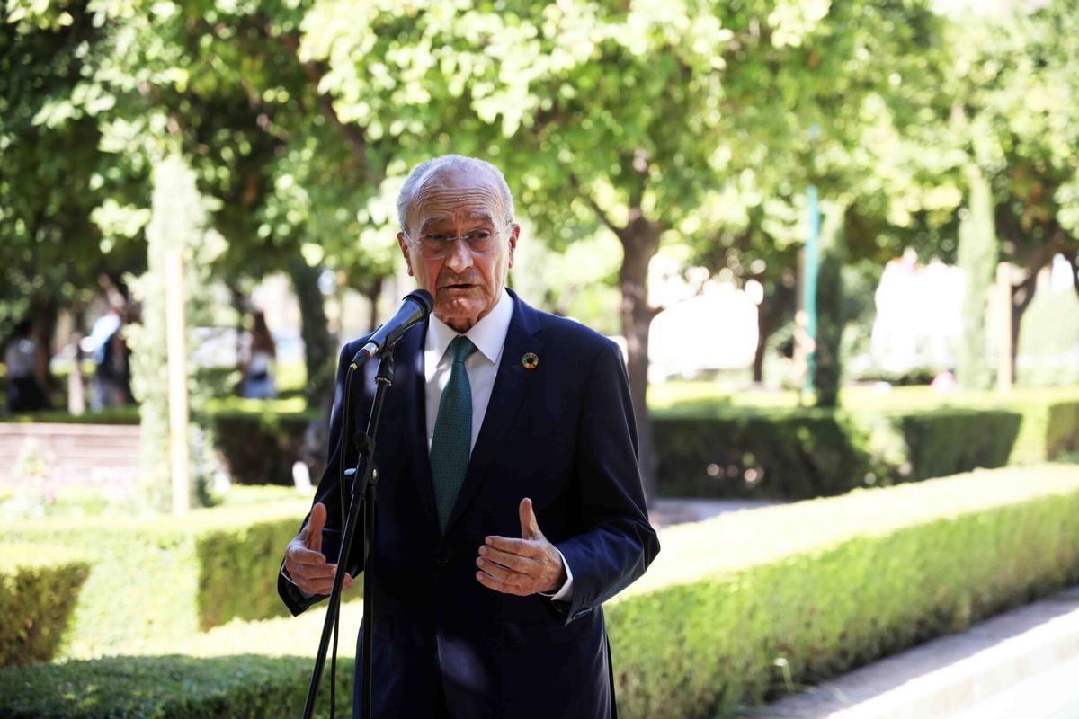 El alcalde de Málaga, Francisco de la Torre, durante su intervención.