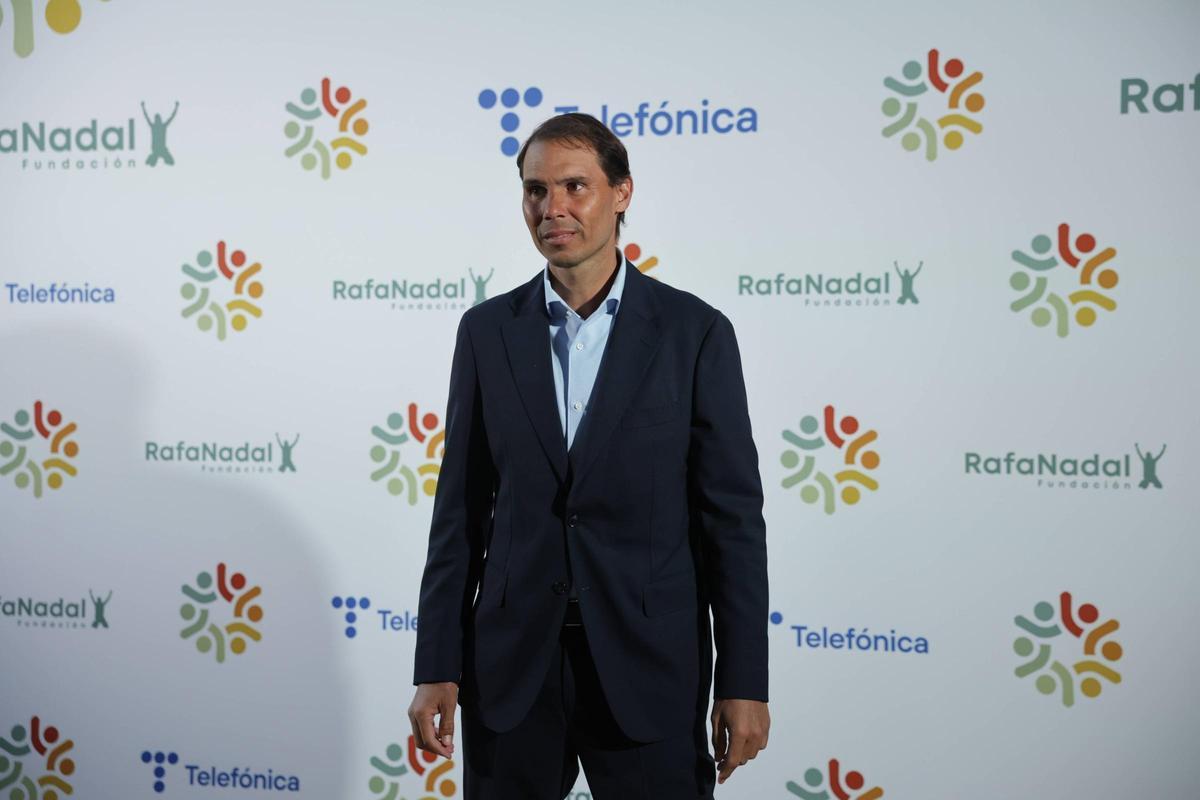 Rafa Nadal, durante la entrega de premios de la Fundación que lleva su nombre.