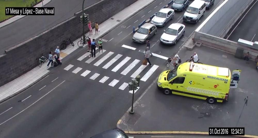 Accidente de un ciclista en la Base Naval