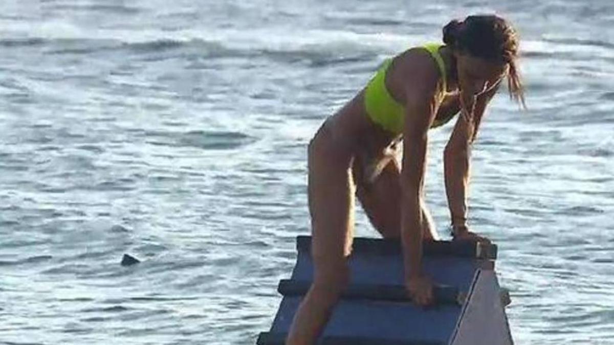 Olga Moreno, durante la prueba en la que hizo trampas