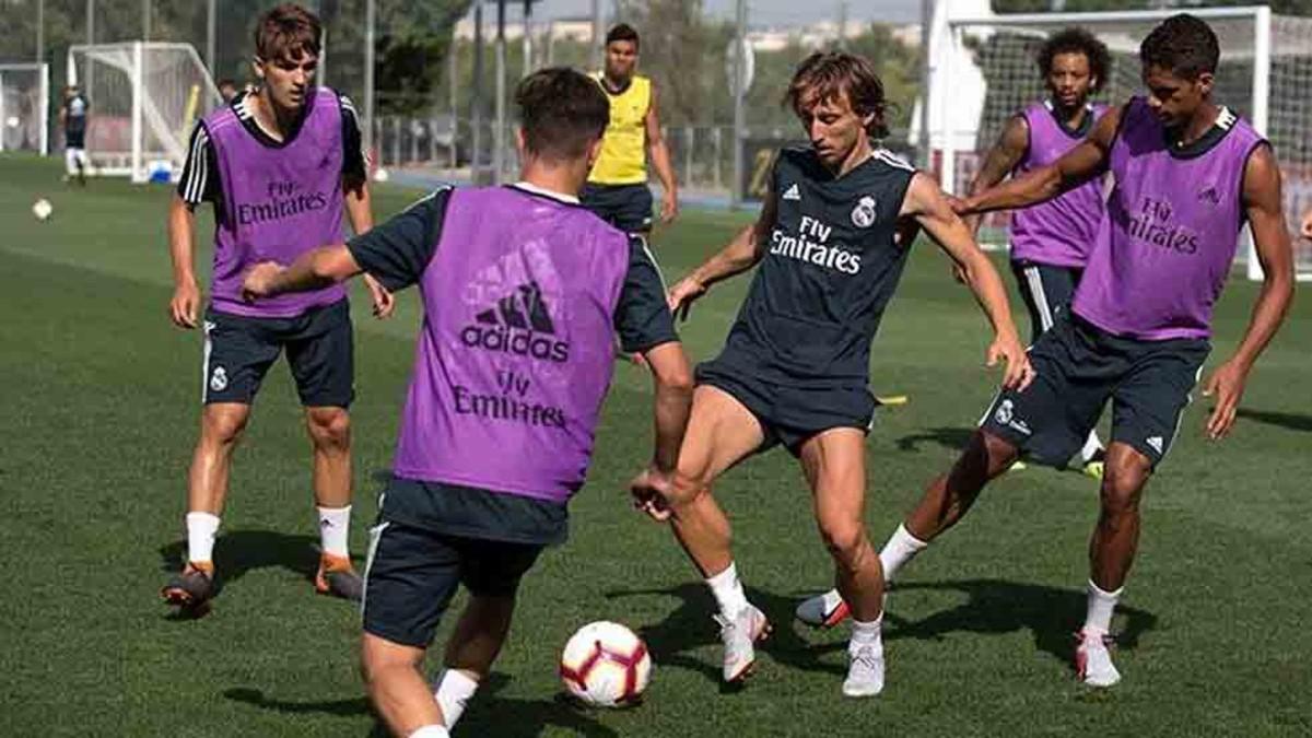 El internacional croata, Luka Modric, se ha entrenado por primera vez esta temporada en Valdebebas