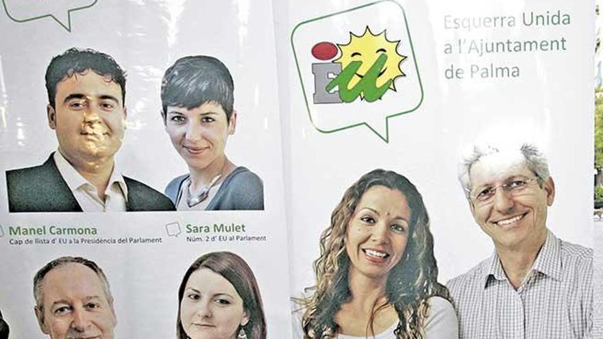 Carteles electorales de Esquerra Unida de Palma.