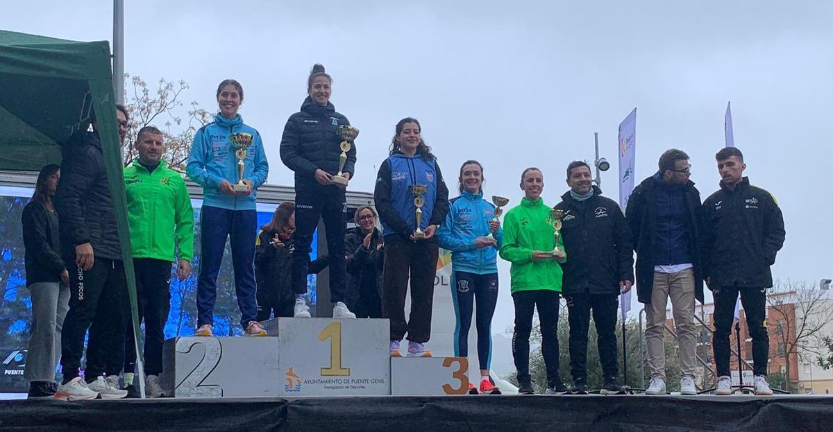Podio femenino de la prueba.
