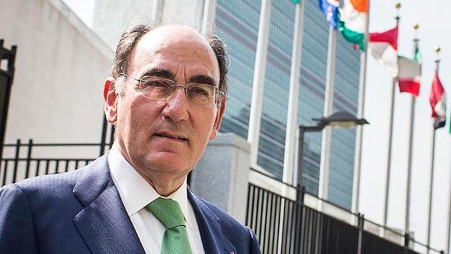 Ignacio Galán, presidente de Iberdrola, ante la sede de la ONU en Nueva York